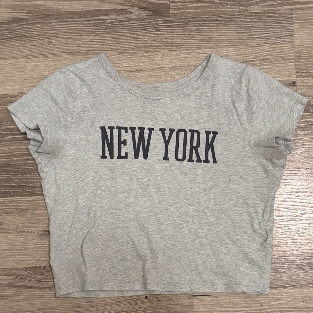Hollister Grey "New York" Graphic Tee